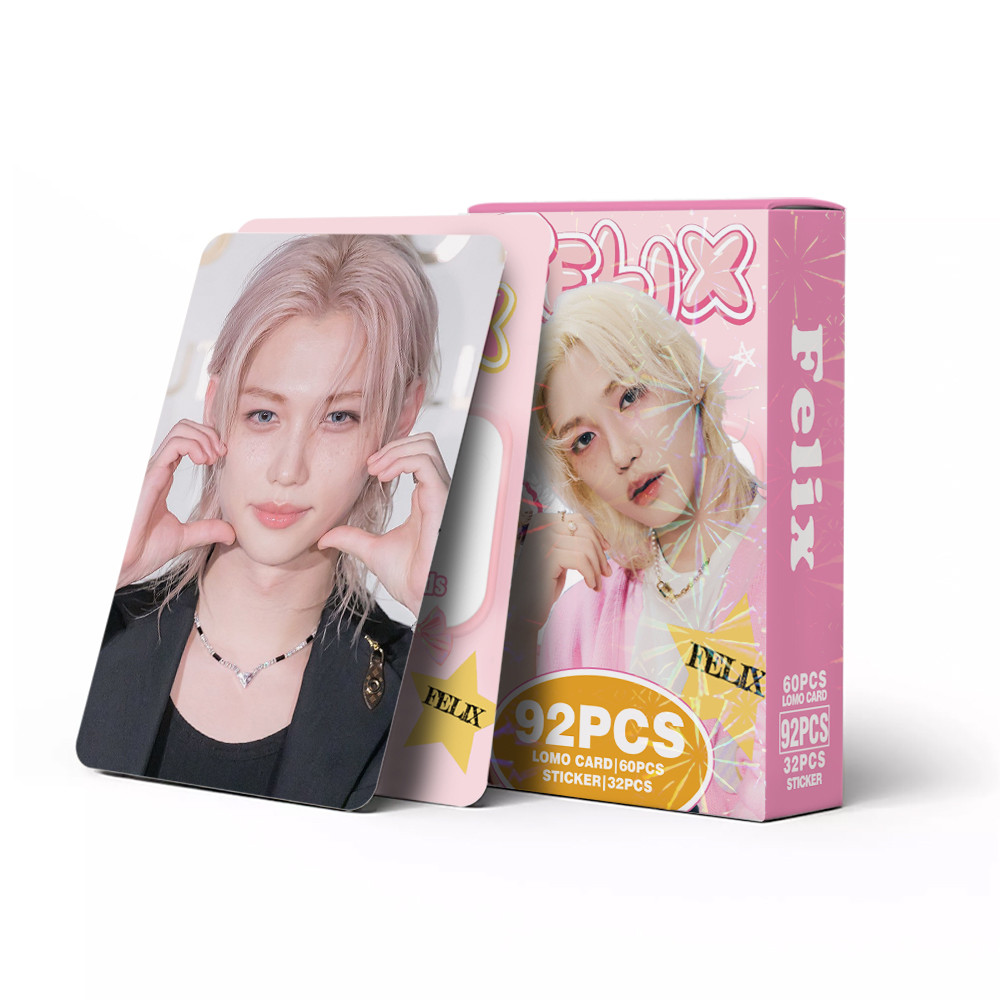 92 Unidades/Caixa STRAYKIDS SOLO FELIX Photocards KPOP LOMO Cartão