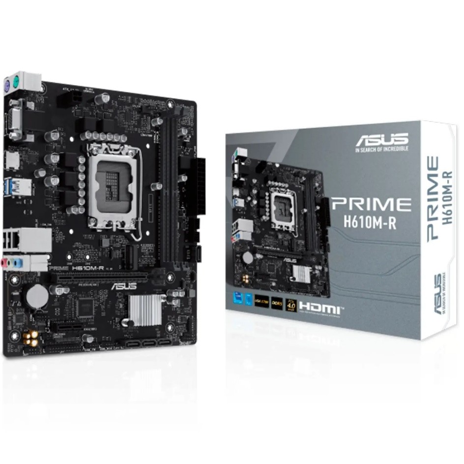 Placa mãe ASUS PRIME H610M-R LGA 1700 DDR5 Matx M.2 Nvme - HDMI/VGA/DisplayPort