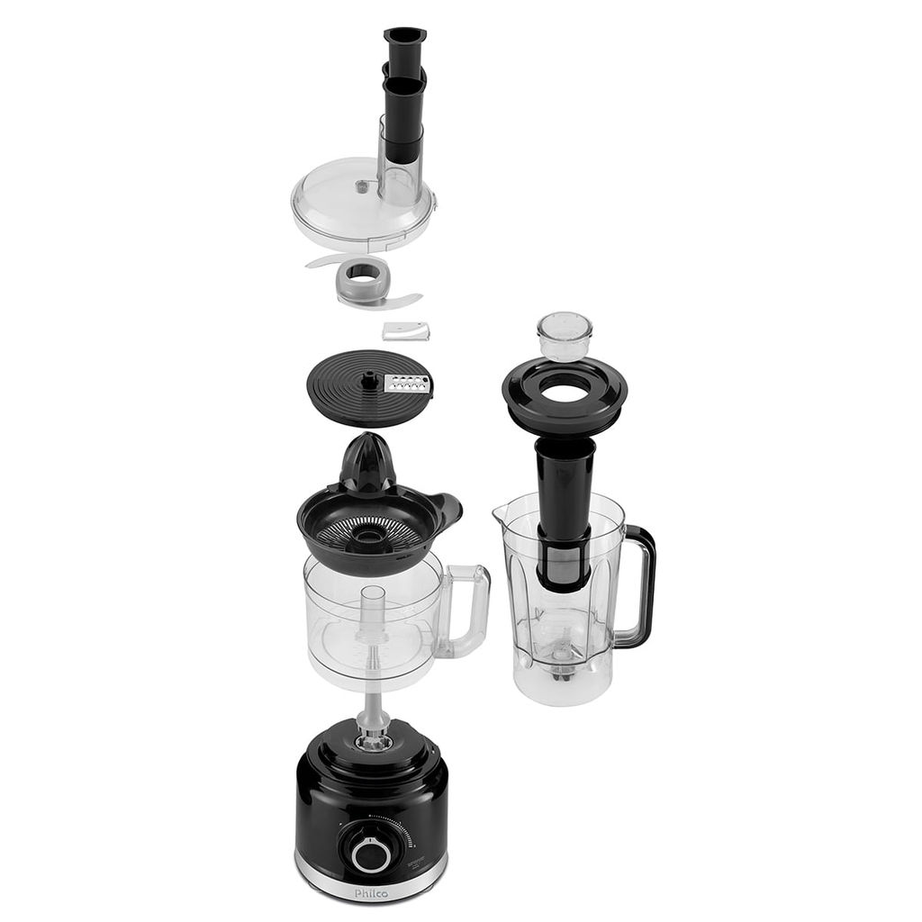 Detalhes do Multiprocessador Philco 5 em 1 900W 4 lâminas PMP1500P Turbo