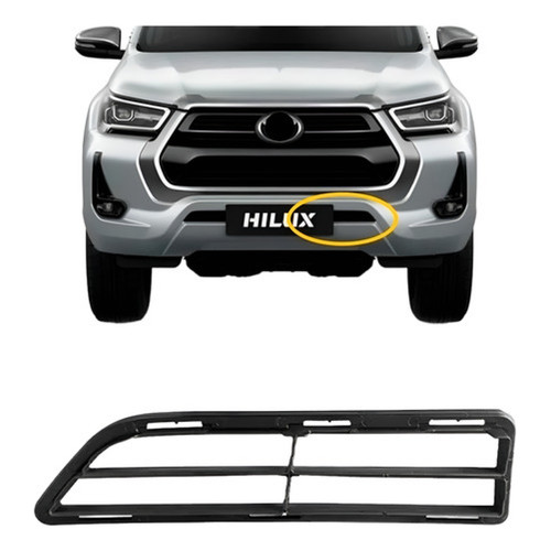 Grade Inferior Parachoque Dianteiro Hilux Srv 2021 2022 Moldura
