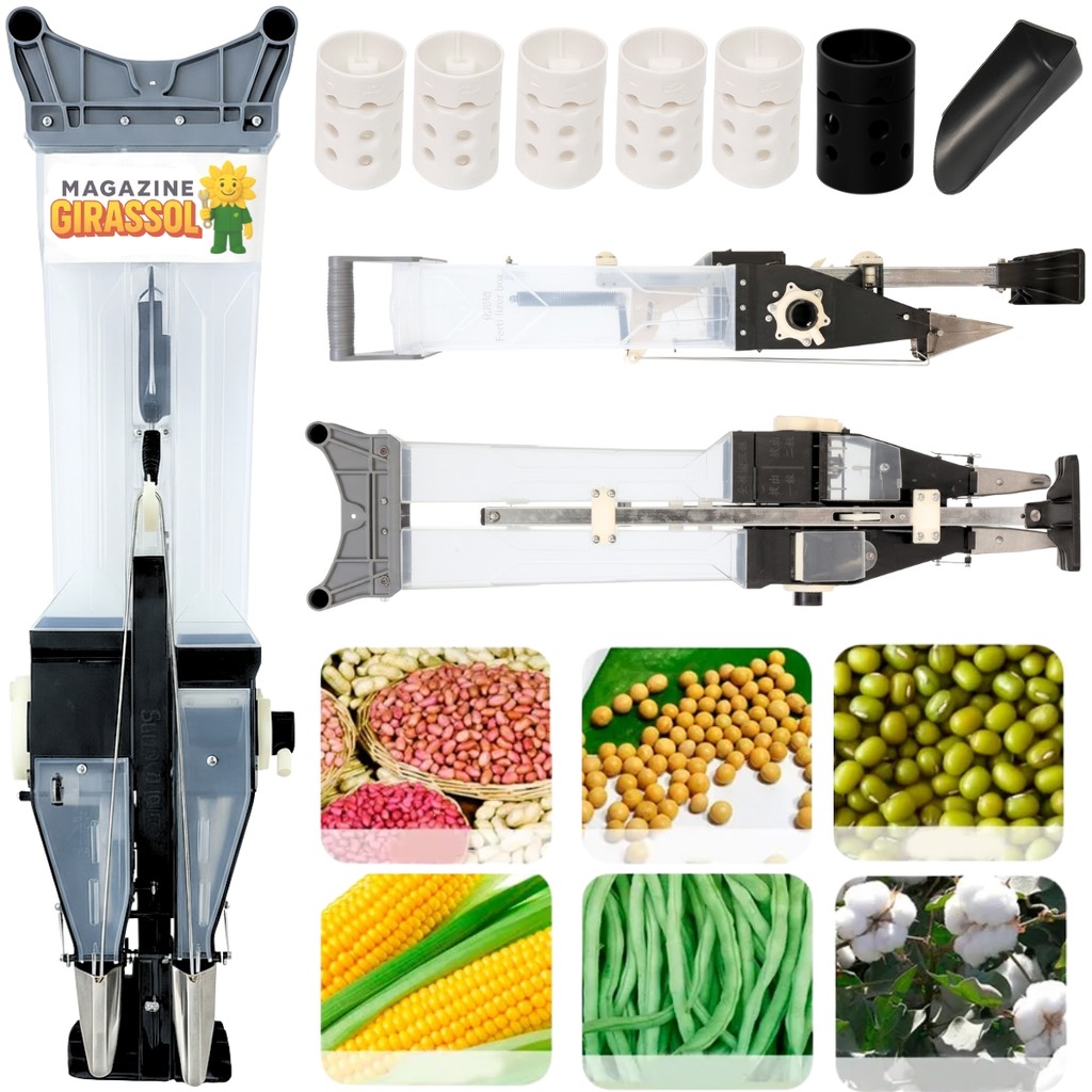 Plantadeira Adubadeira Semente Adubo Matraca Portátil 2x1 Automática FR-HHD