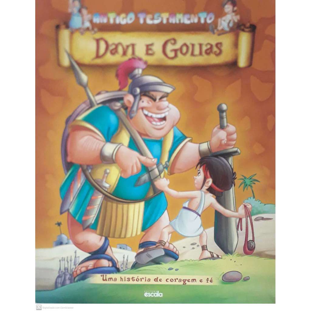 Livro Antigo Testamento Davi e Golias de Escala