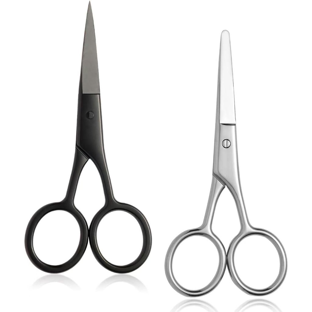 2 Tesouras Pequenas Cuidados Pessoais Homens e Mulheres, Tesouras Aparar Pelos Faciais Pontas Retas e — R$ 102,00 em Shopee