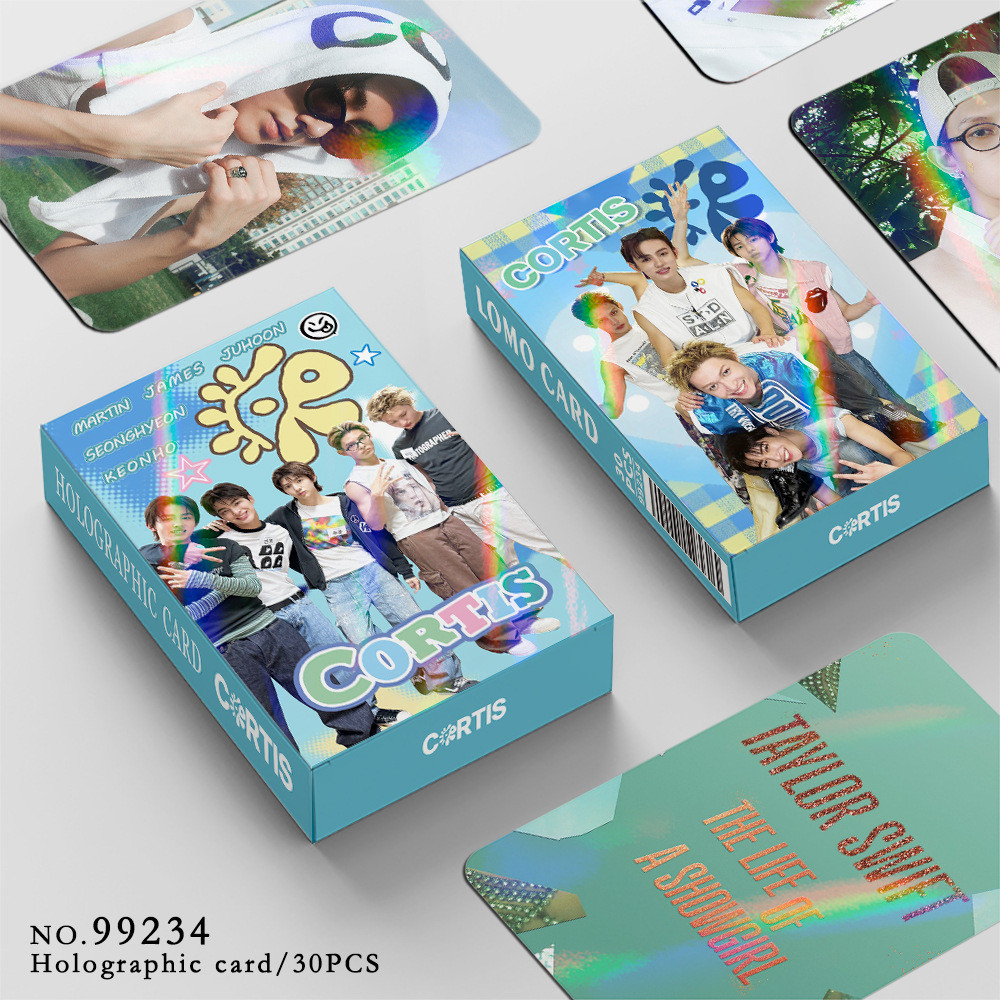 30-55pcs CORTIS Laser HOLOGRAPHIC Lomo Cards Cor Fora Das Linhas Álbum SHOWCASE Photocards Keon JAMES SEONGHYEON JUHOON 
