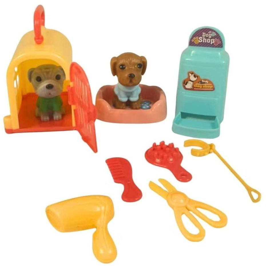 Brinquedo Infantil Pet Shop Com Cachorrinhos e Acessórios