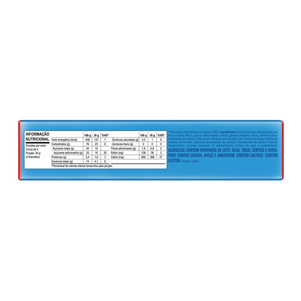 Detalhes do Biscoito Passatempo Choco Mix Sabor Chocolate 130g