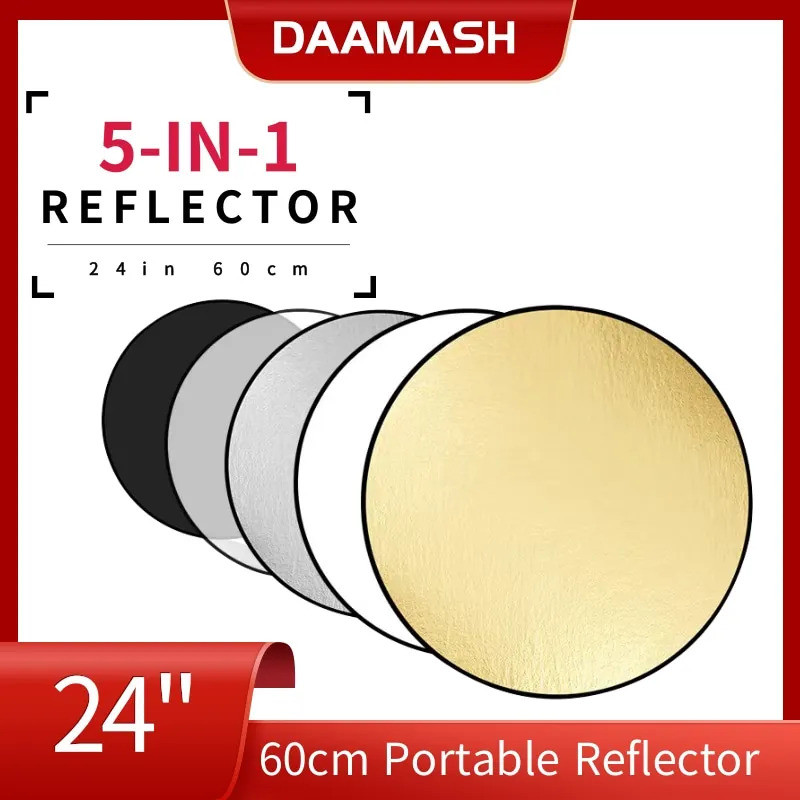 [Envio 24H] Novo Refletor Fotográfico Redondo Portátil e Dobrável, Difusor de Luz para Estúdio Fotográfico ao Ar Livre