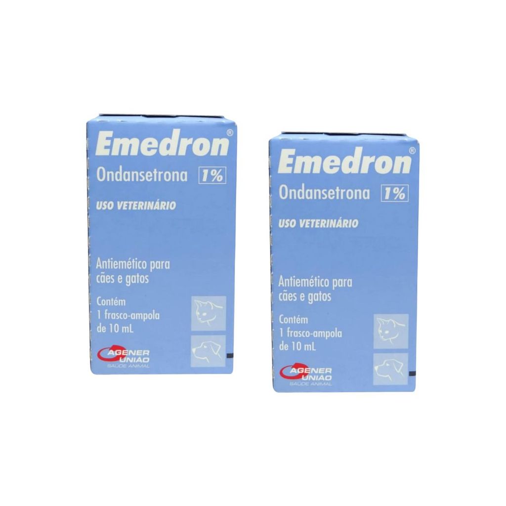 Kit 02  Emedron Líquido Cães Gatos 1% 10mg 10ml Ondansetrona em Oferta na Shopee