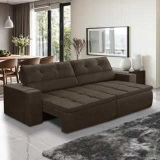 Sofá Retrátil e Reclinável 3 lugares 1,90m com Molas Stella Suede Adonai Estofados em Oferta na Shopee