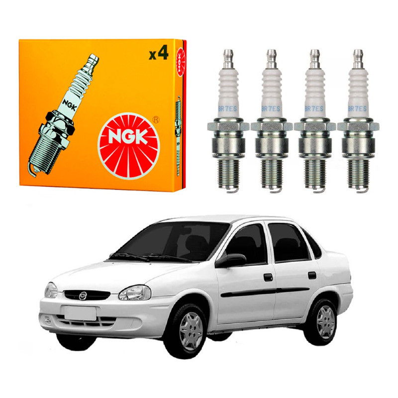Jogo Velas Ngk Corsa Classic 1.0 8v Alcool 2000 A 2005 em Oferta na Shopee