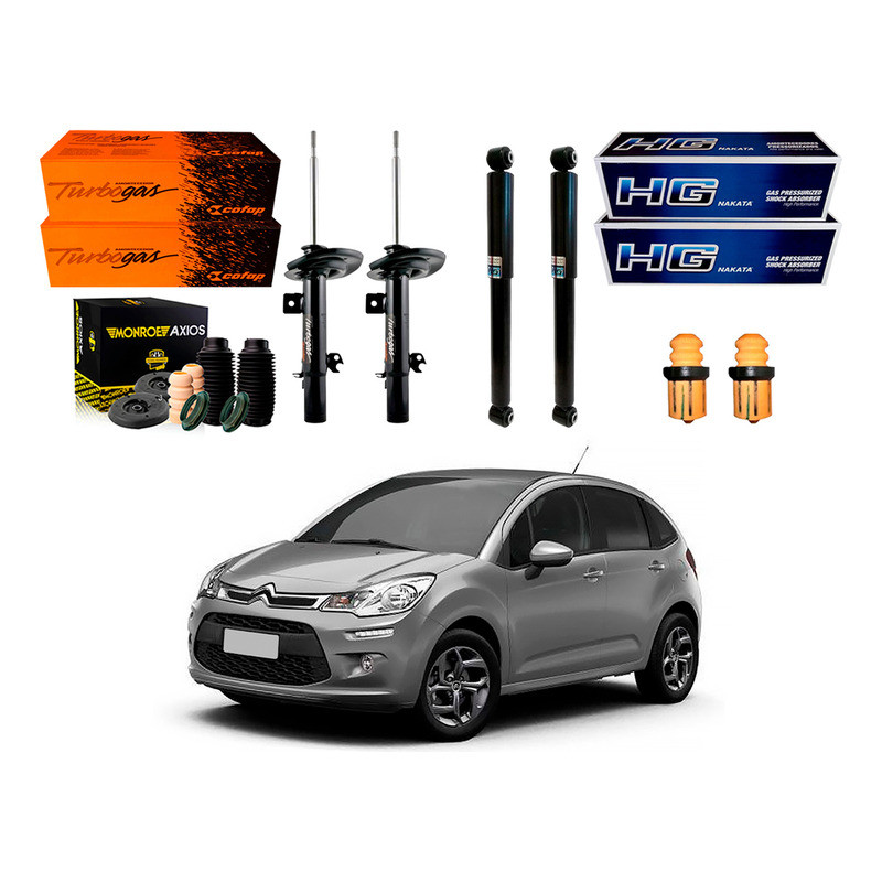 Kit Amortecedor Dianteiro Traseiro C3 Manual 1.5 2013 A 2016 em Oferta na Shopee