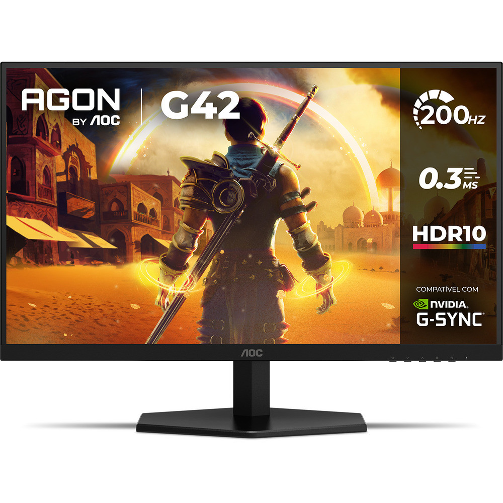 Monitor Gamer AOC AGON G42 27" 200Hz 0,3ms IPS HDR10 NVIDIA G-Sync 27G42HE em Oferta na Shopee