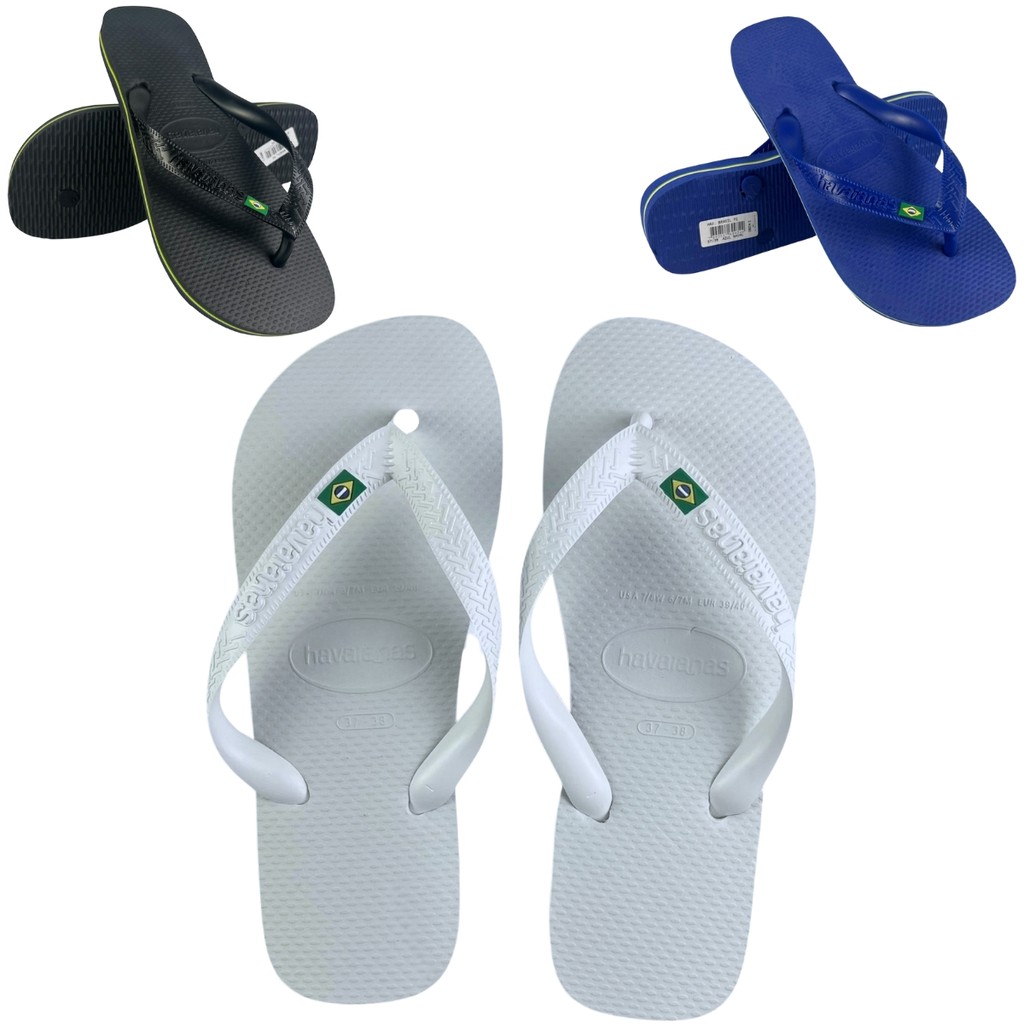 Chinelo Havaianas Brasil Logo Unissex Original Legítima Com Bandeira