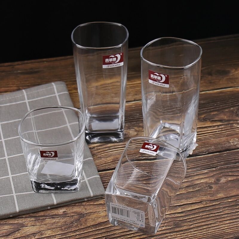 Copo de Vidro Transparente Copo Quadrado Copo Octogonal Copo de Chá Copo de Água Copo de Vidro para Hotel KTV Copo de Su