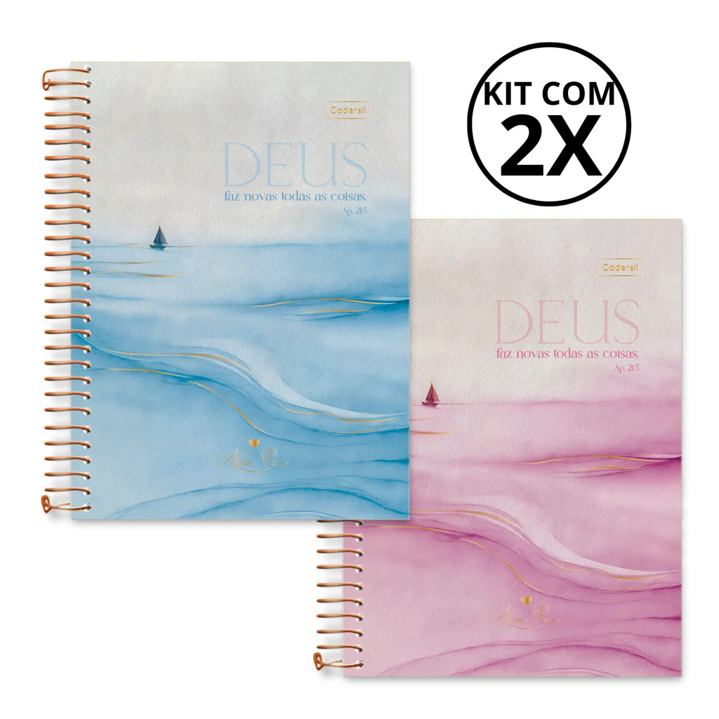 Kit Com 02 Caderno 10 Matérias Colegial Aba Pai 160 Folhas - CADERSIL em Oferta na Shopee