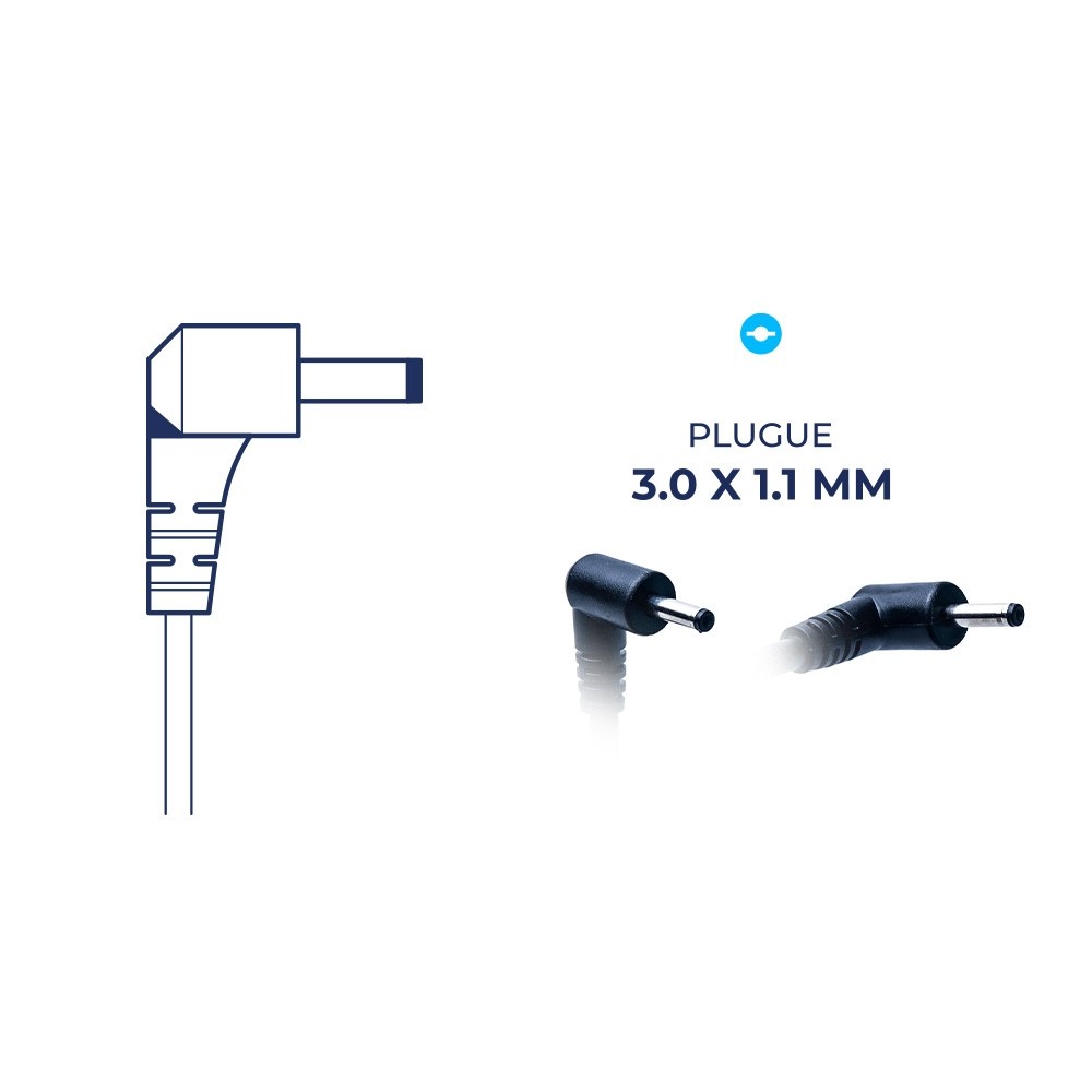 Fonte Carregador para Notebook Samsung NP550XCJ-KO1BR | 19 V 2.1 A 40 W - detalhe