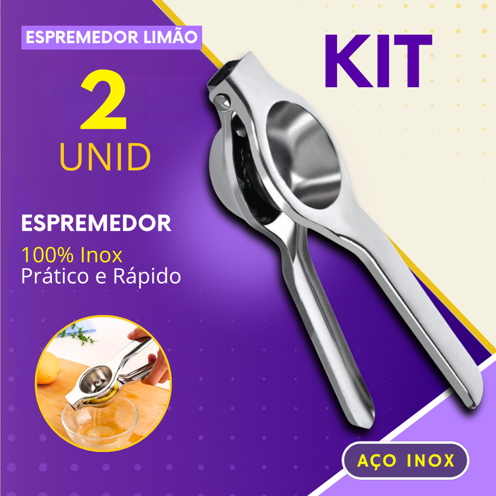 Espremedor Kit 1 ou 2 Pçs Limão Inox para Casa Cozinha Bares Restaurantes Drinks e Bebidas Sucos em Oferta na Shopee