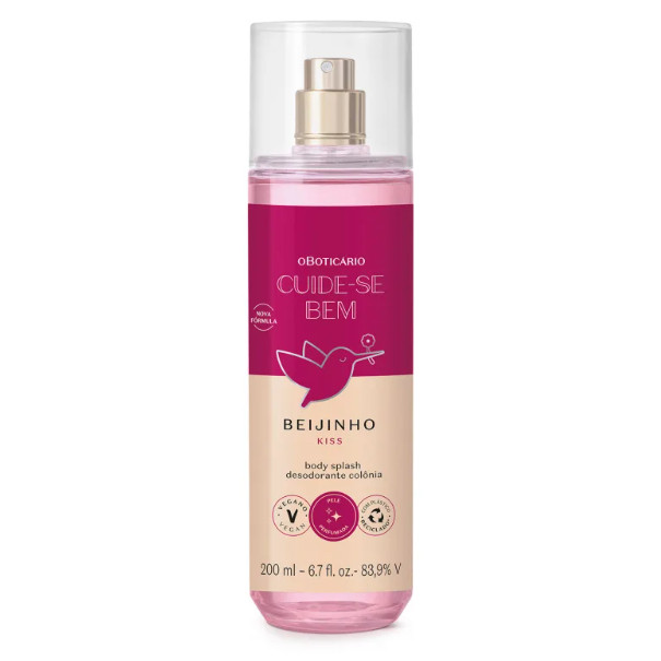 Boticário Body Splash Desodorante Colônia Cuide-se Bem Beijinho 200ml