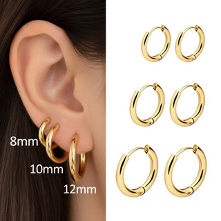 Coleção Tripla de Brincos Argola em Aço Inoxidável - Kit Completo 3 Tamanhos para Estilo Diário em Oferta na Shopee