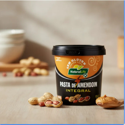 Pasta De Amendoim Integral Natural Life Pote 450g