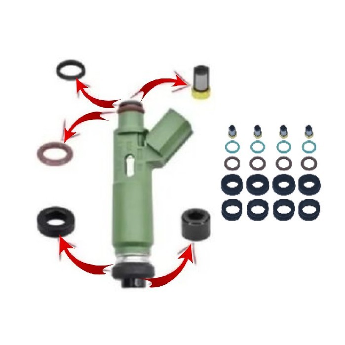 KIT BICO INJETOR COMPLETO COROLLA FIELDER 1.6 16V DENSO VERSA ASF0087