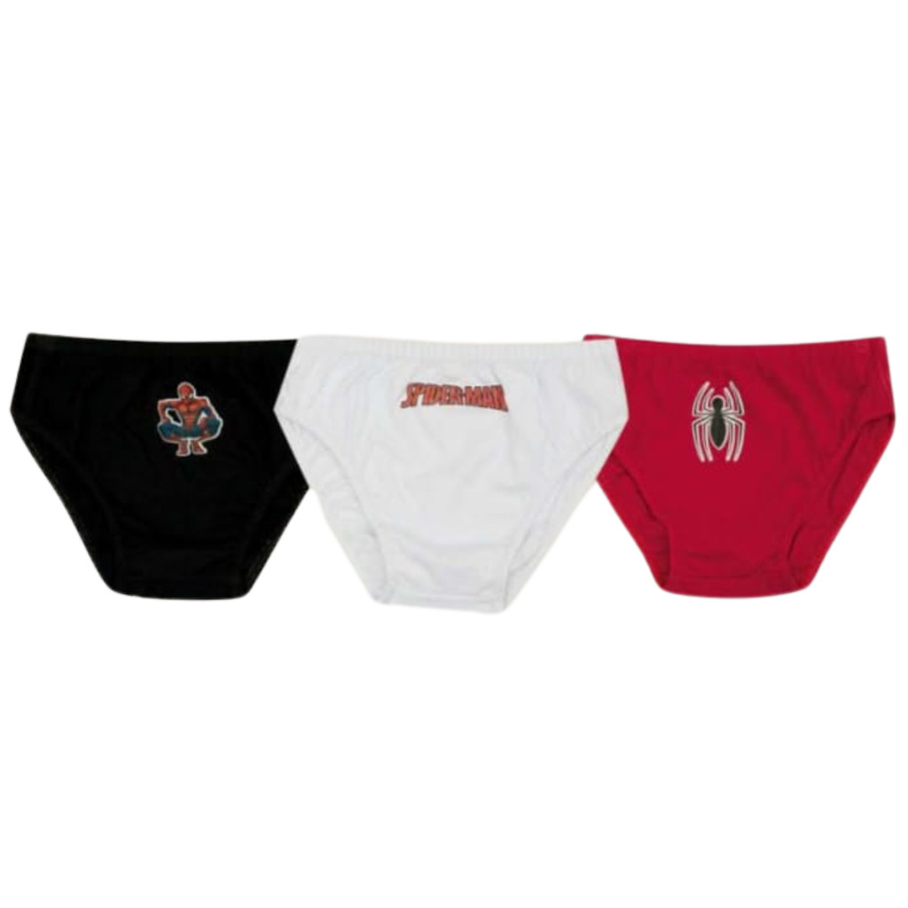 Cueca Infantil Kit 3 peças Sortidas em Algodão Personagens
