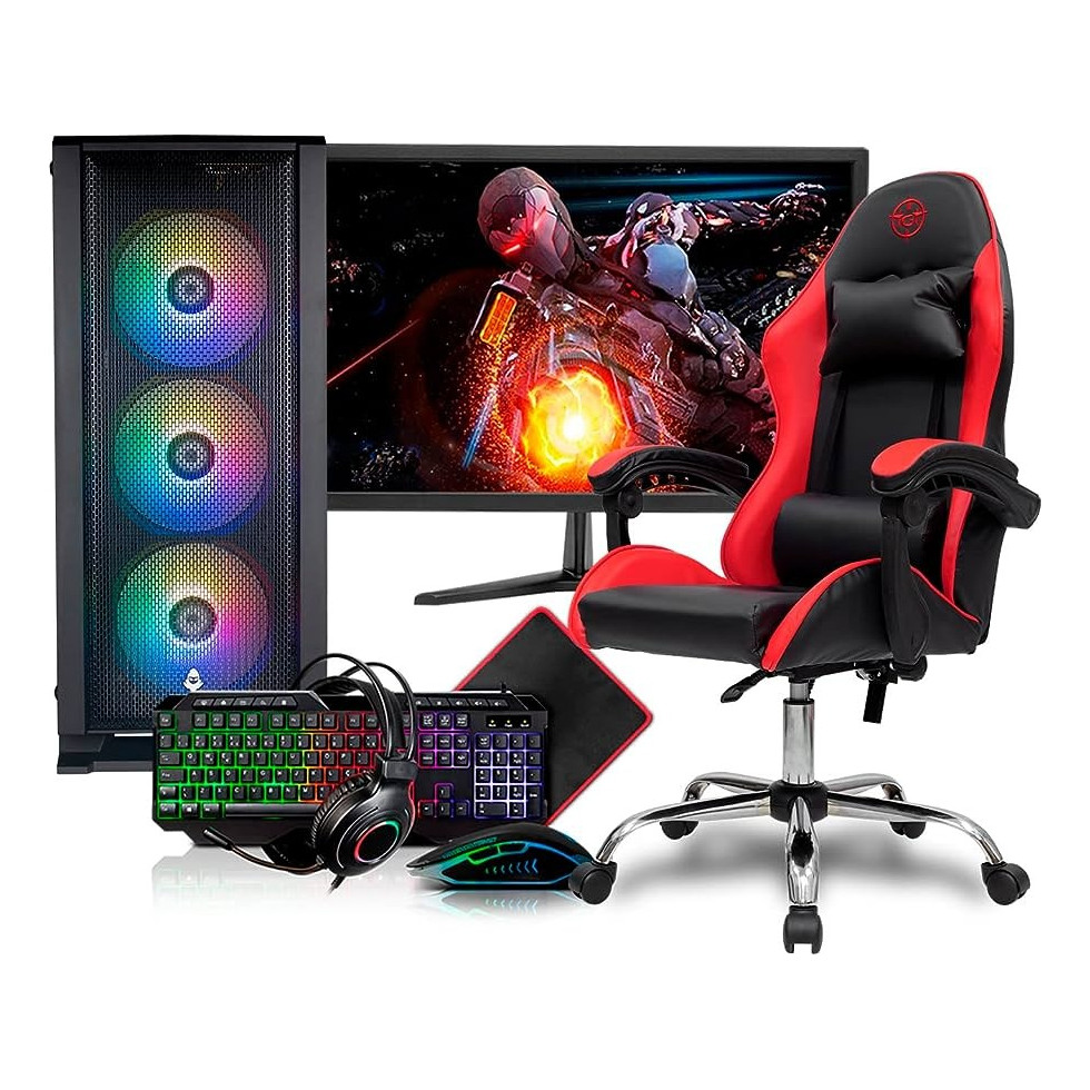Cpu Completo I5 Ssd 240gb + Monitor 21 + Kit Gamer + Cadeira 16 Gb