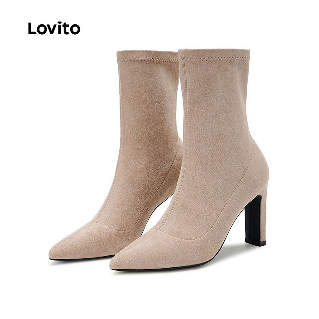 Lovito Botas Minimalistas Casuais para mulheres LFA103038 em Oferta na Shopee