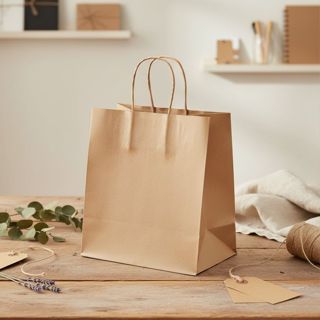 Sacola de Papel Kraft - Natural - 20x13,5x22cm - 10 unidades - Rizzo em Oferta na Shopee