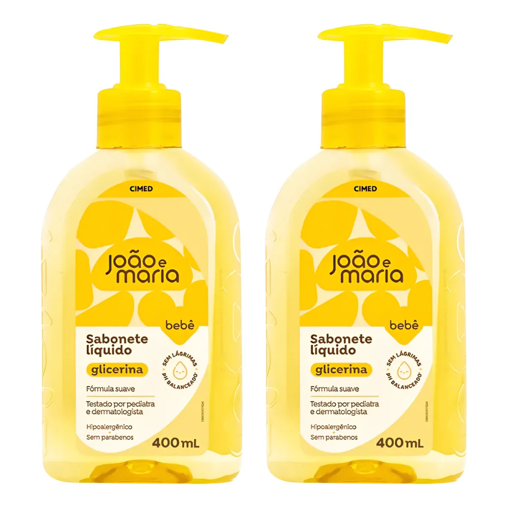 KIT 2UN SABONETE LIQUIDO 400ML JOÃO E MARIA - CIMED
