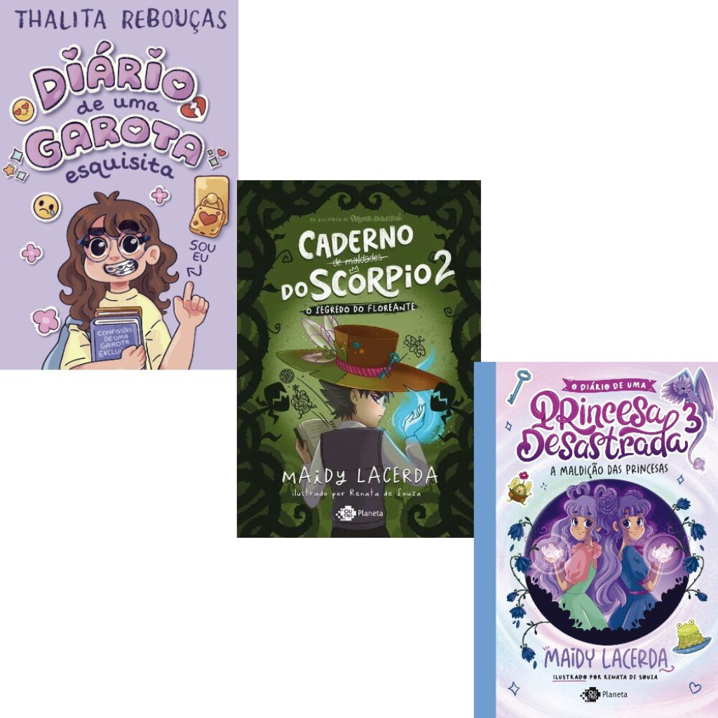 Kit Diários: Garota Esquisita + Princesa Desastrada 3 + Caderno de Maldades do Scorpio 2 (3 Vol)