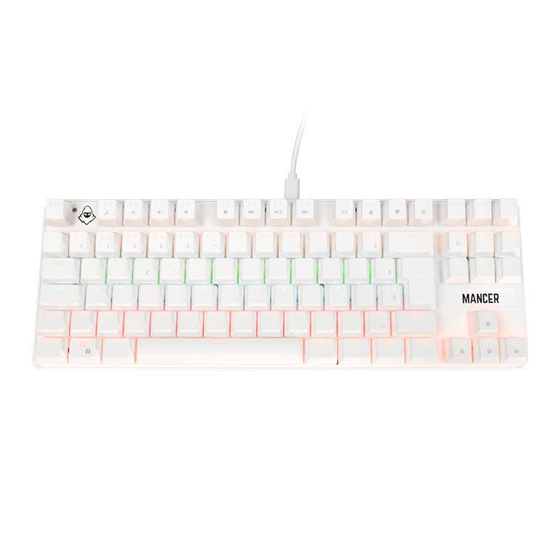 Teclado Mecanico Mancer Shade MK3, Rainbow, Switch Huano Vermelho, Branco, MCR-SHM3-WH01 em Oferta na Shopee