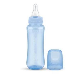 MAMADEIRA COLORIDA REDONDA - 240ML BICO DE SILICONE.