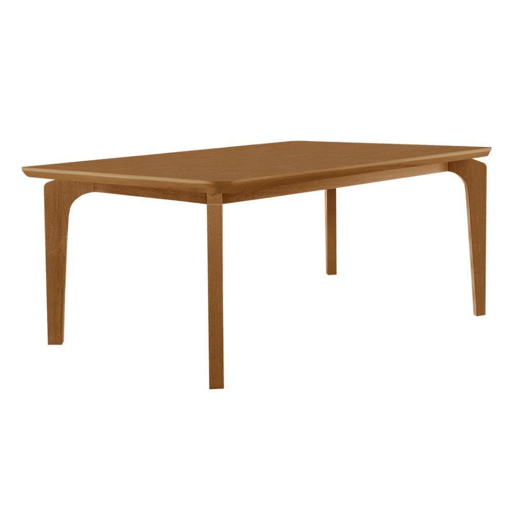 Mesa De Jantar Liz 180cm Canto Copo Moderna Mobília Naturalle em Oferta na Shopee