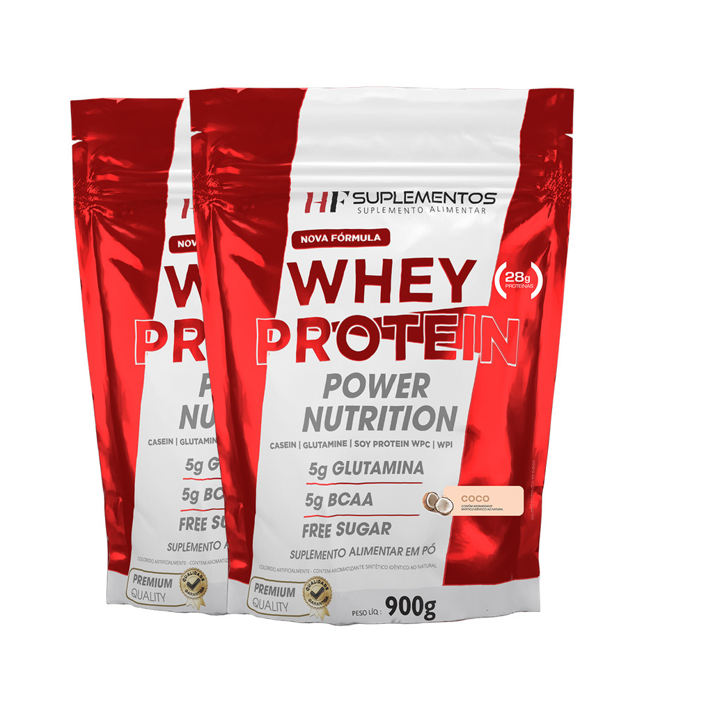 2X WHEY PROTEIN POWER NUTRITION REFIL 900G COCO HF SUPLEMENTOS