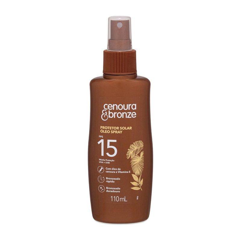 Bronzeador Corporal em Óleo Cenoura & Bronze Spray FPS15 110ml em Oferta na Shopee