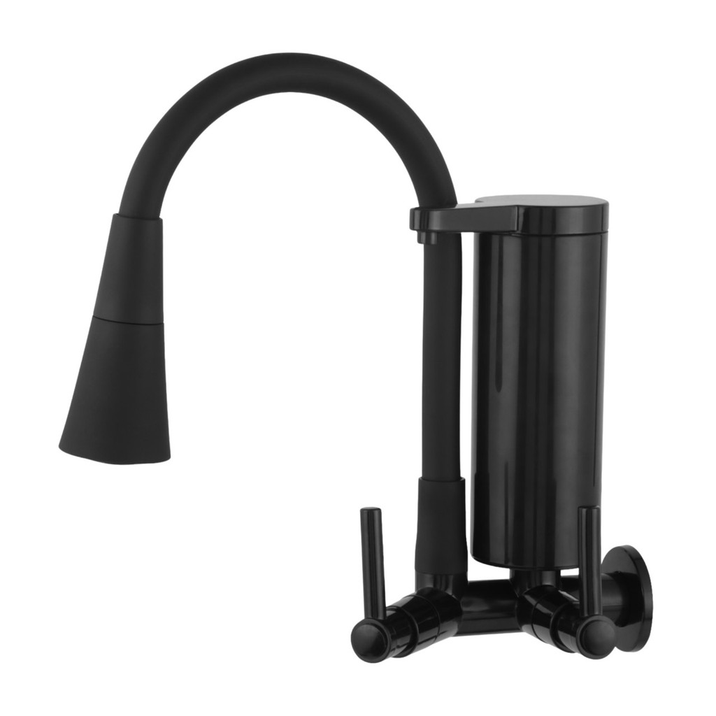 Torneira De Cozinha Pia Gourmet Com Filtro Parede Preta Flex Abs All Black em Oferta na Shopee