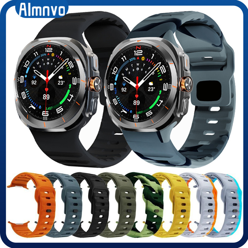 Pulseira Esportivo De Silicone Para Relógio Smartwatch Samsung Galaxy Watch Ultra 47mm Strap Ajustável Suave