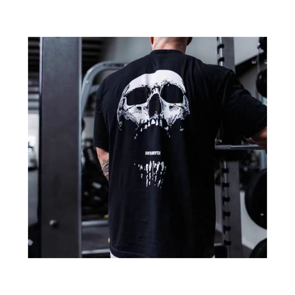 Construtor de corpo Camiseta Unissex Espartano Oversized 100% Algodão  Feminina Estilo Academia:  para Conforto e