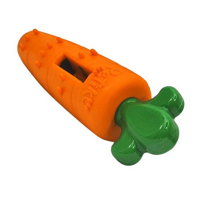 Brinquedo Interativo para cães porta petisco mordedor recheável Cenourita - Petiko