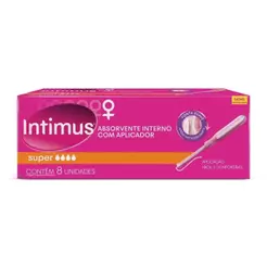 Absorvente Interno Intimus Super com Aplicador 8 Unidades