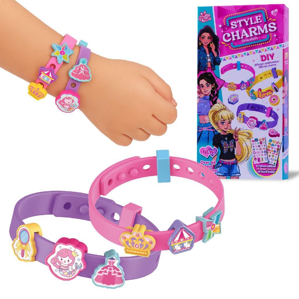 Kit Monte Sua Pulseira Com 4 Pulseiras e Mais de 64 Combinações de Pingentes