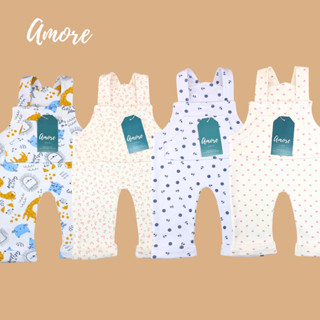 Jardineira bebê com Bolso Amore 100% Algodão em Oferta na Shopee