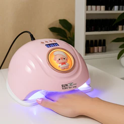 Máquina Secadora de Unhas 268W LED/UV Temporizador Base Removível Display Digital Cabine