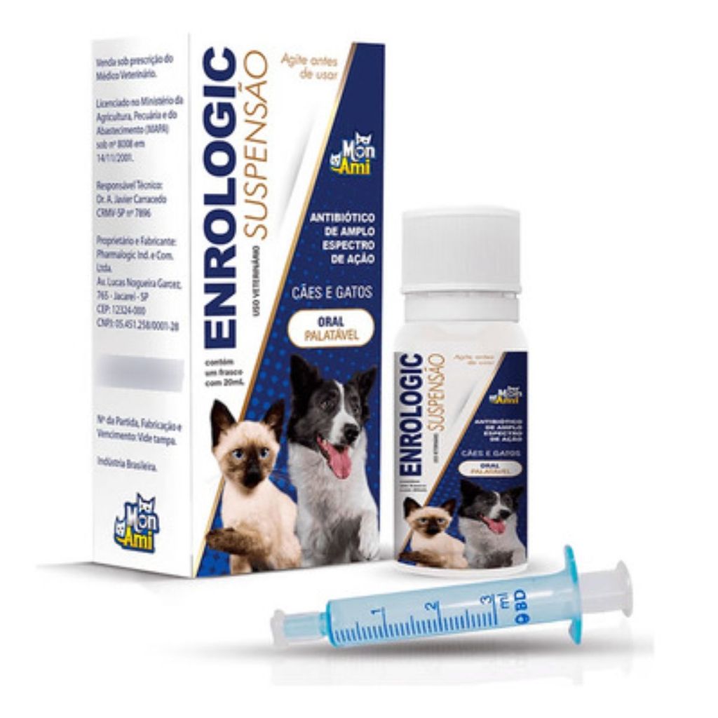 Enrologic Suspensão 20ml Oral Palatável para Cães e Gatos em Oferta na Shopee