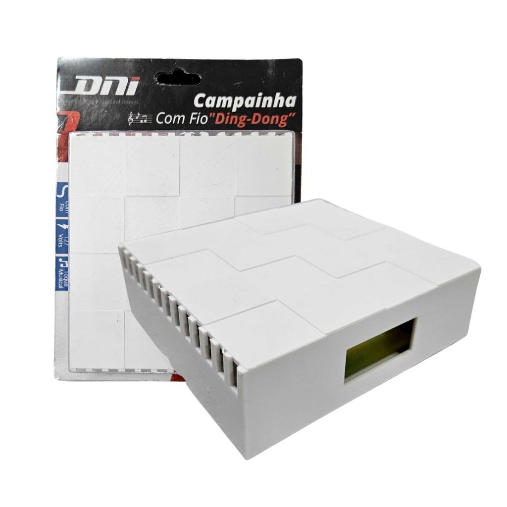 Campainha Residencial Eletrônica Musical Ding-Dong Com Fio 127V DNI 6333 Campainha Casa em Oferta na Shopee