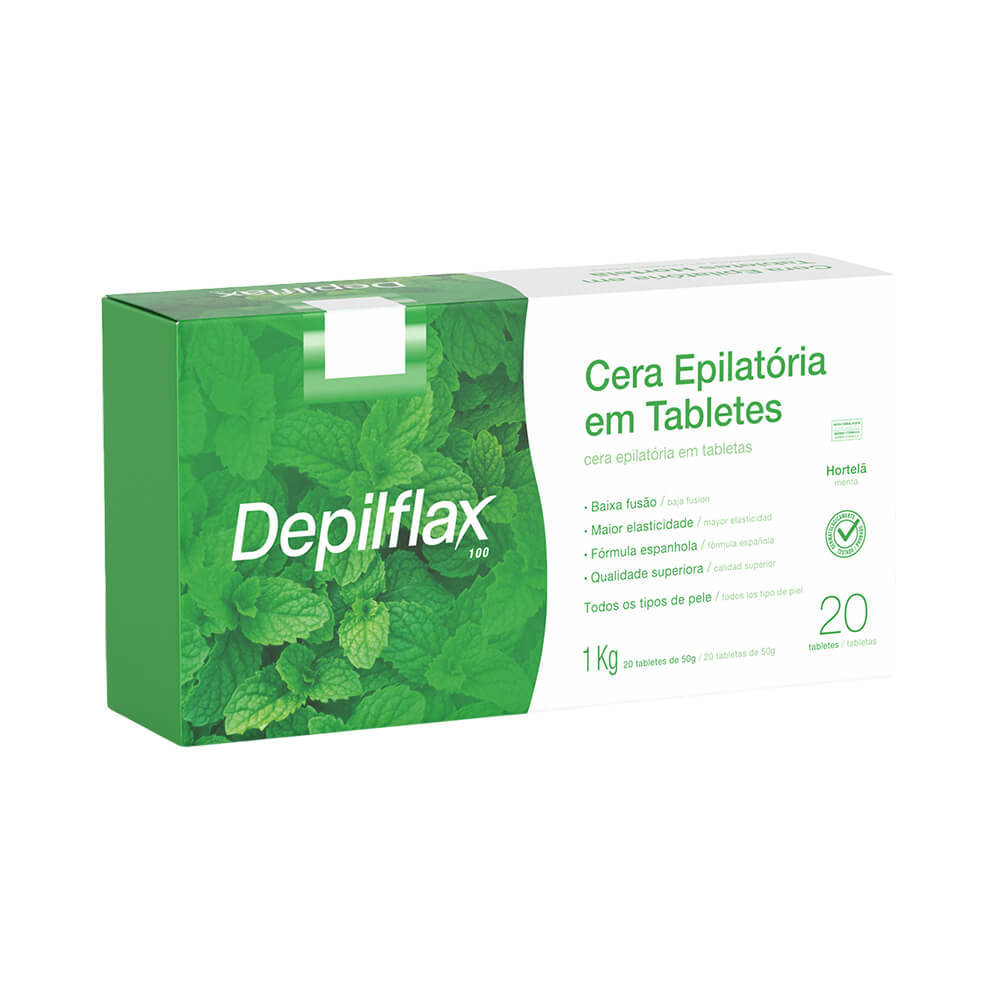 Cera Epilatória Depilflax Tablete Hortelã 1kg em Oferta na Shopee