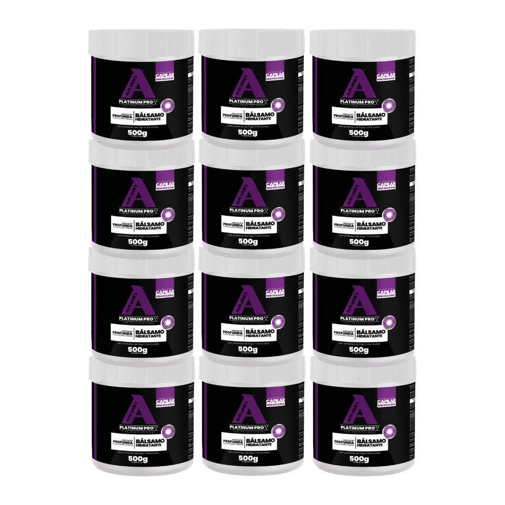 Kit 12 Un Bálsamo Hidratante 500Ml - Alfa Look'S