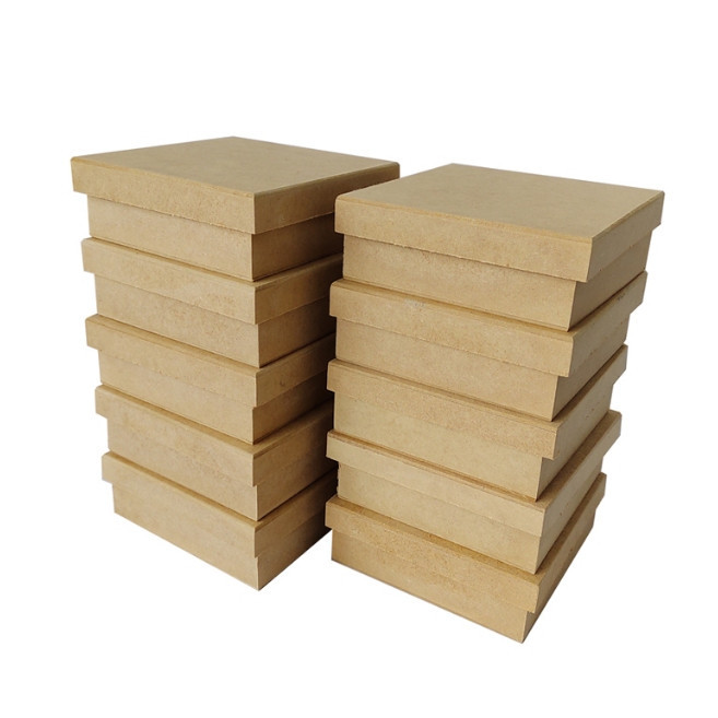 Kit 10 Caixas Madeira MDF Cru Para Doces Decoração Lembrancinha Festa - 15x15x5