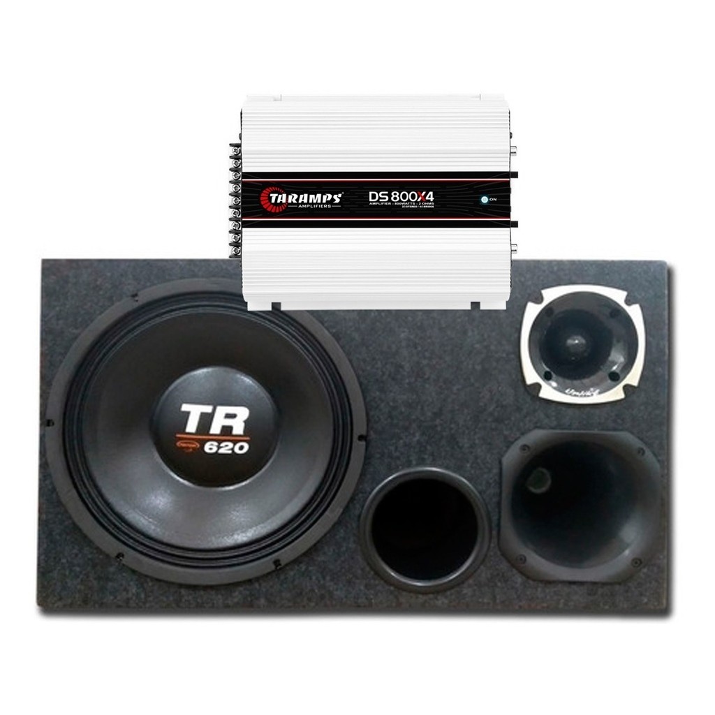 CAIXA SOM TRIO 12 POLEGADAS CINZA DUTADA TRITON TR 620 + MÓDULO